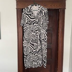 Mara Hoffman Black and White Patterned Dress